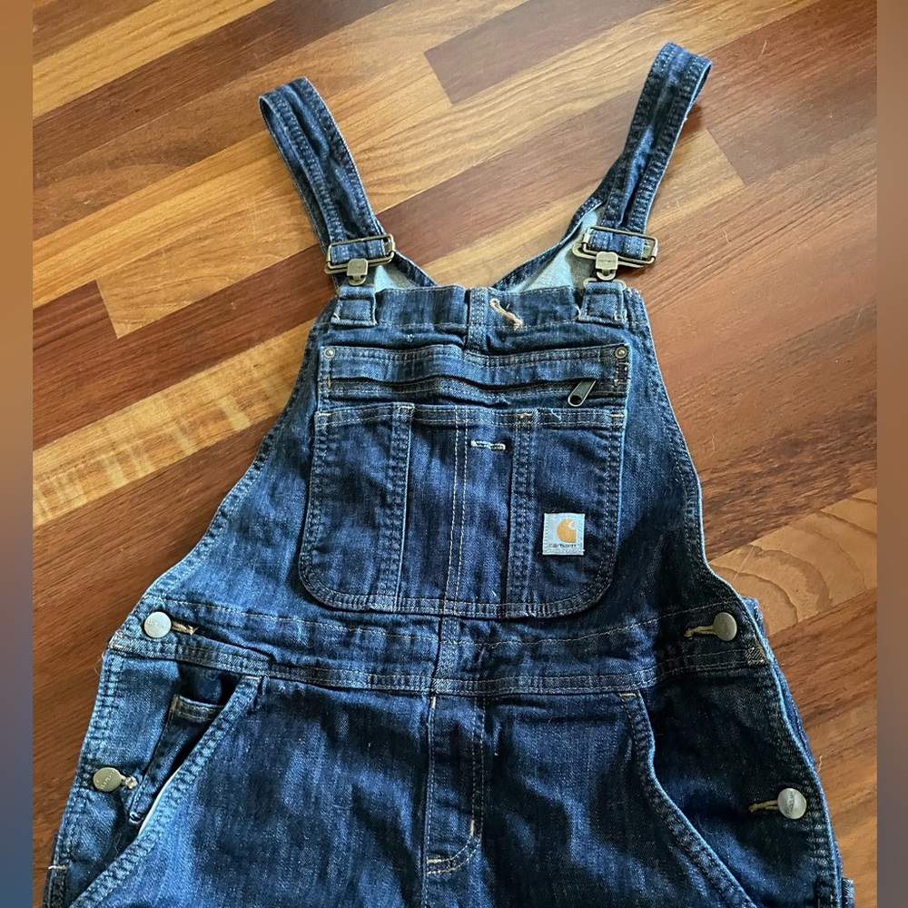 Carhartt Brewster denim overalls women’s small tall